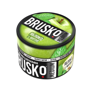 Купить Табак Brusko Medium, 50гр "Яблоко с мятой" Табак Brusko Medium, 50гр "Яблоко с мятой"